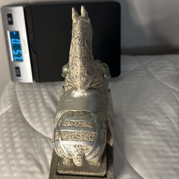 TANG DYNASTY GRANITE WAR HORSE Replica with STATUE PEDESTAL BASE - Picture 9 of 16